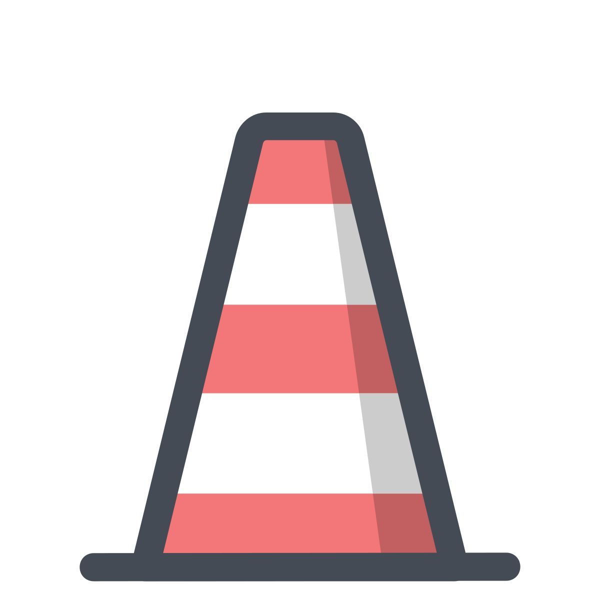 pastel color style under construction icon