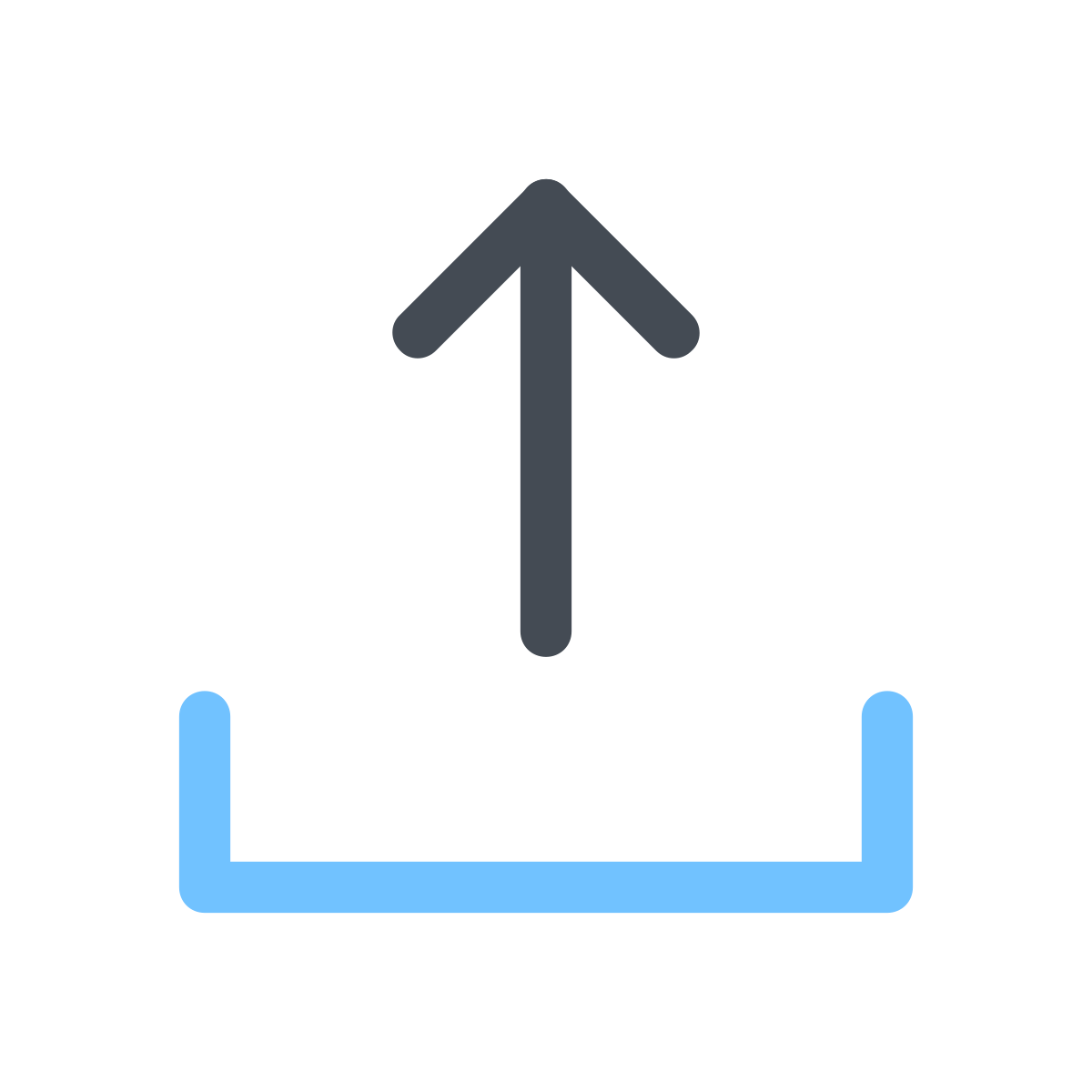 pastel color style upload icon