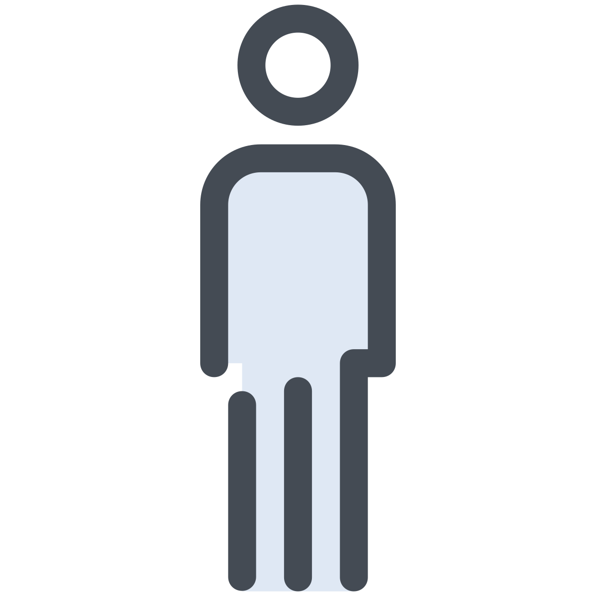 pastel color style user male  v3 icon