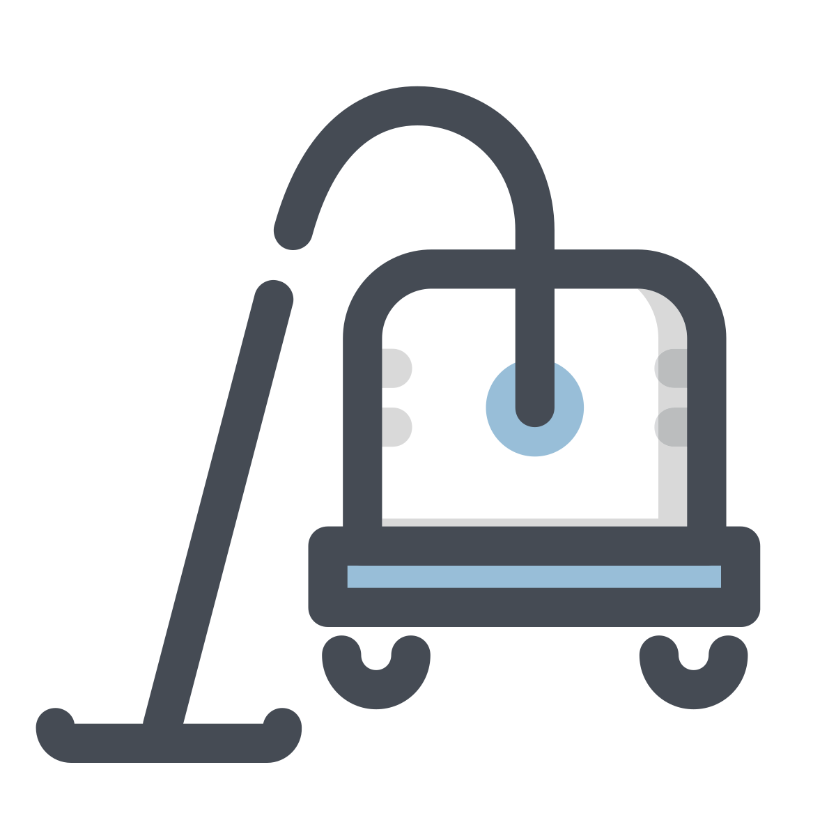 pastel color style vacuum cleaner icon