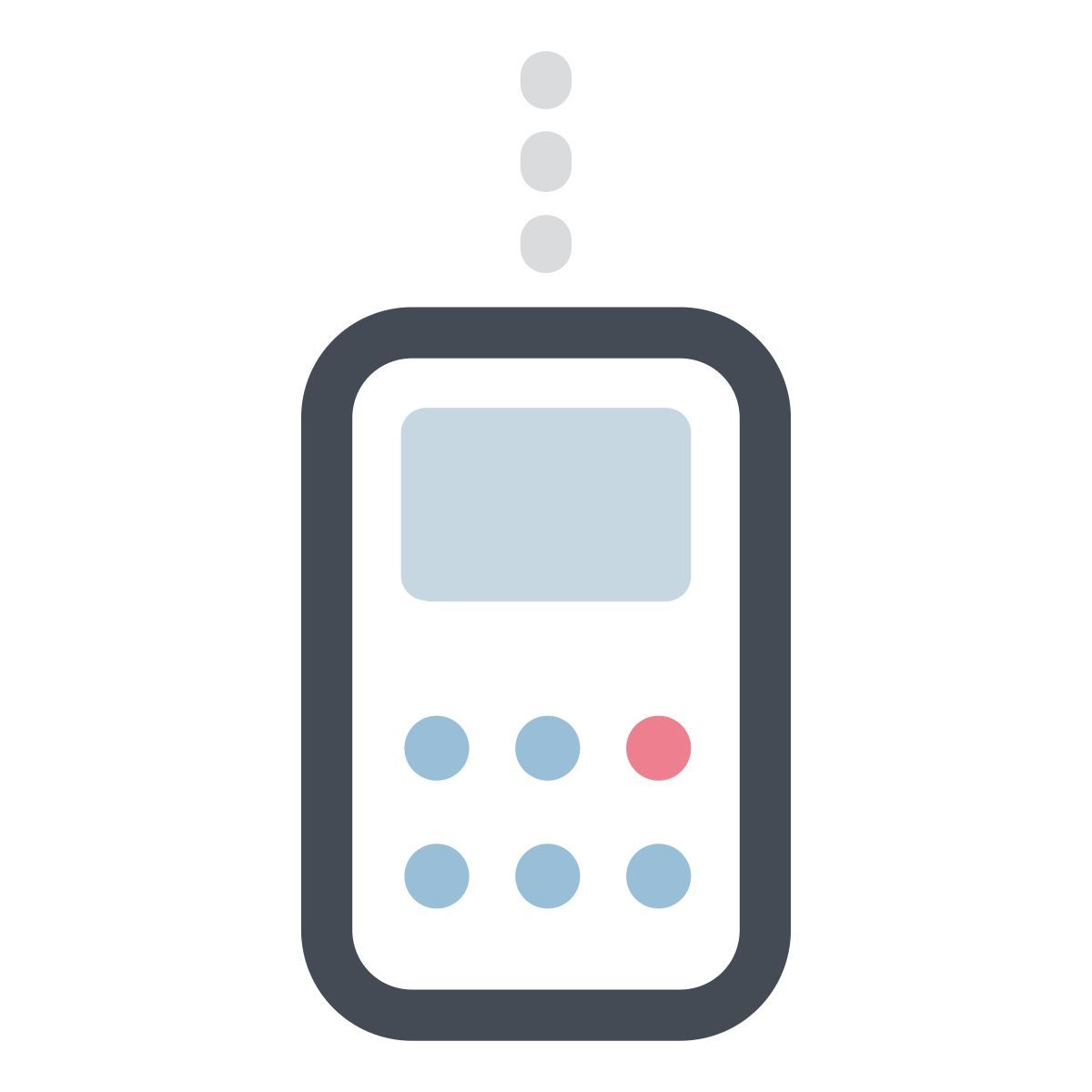 pastel color style walkie talkie icon