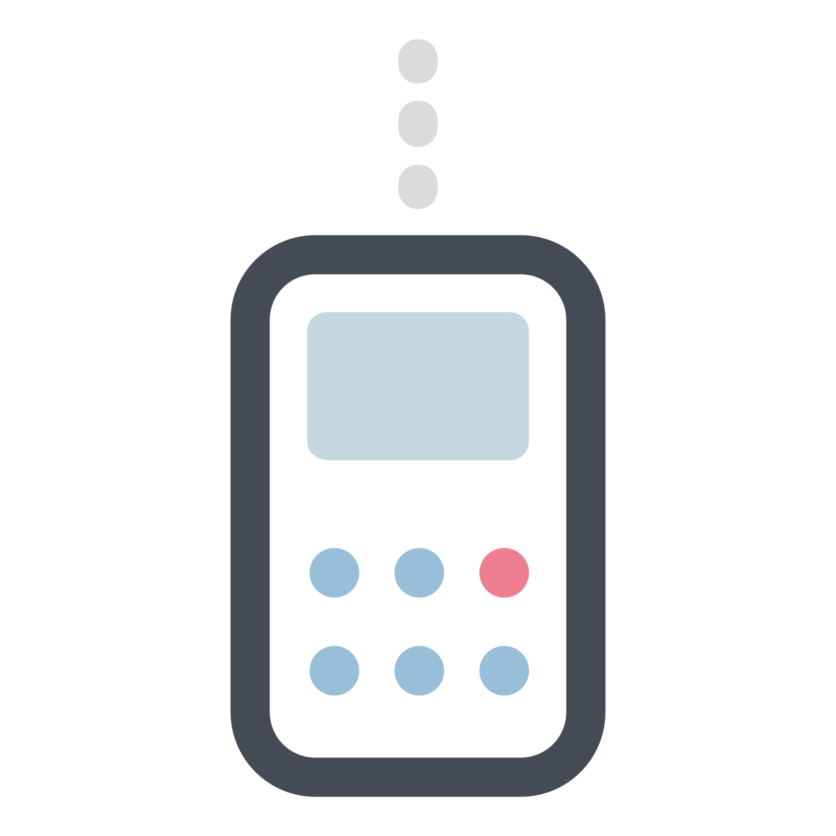 pastel color style walkie talkie radio icon