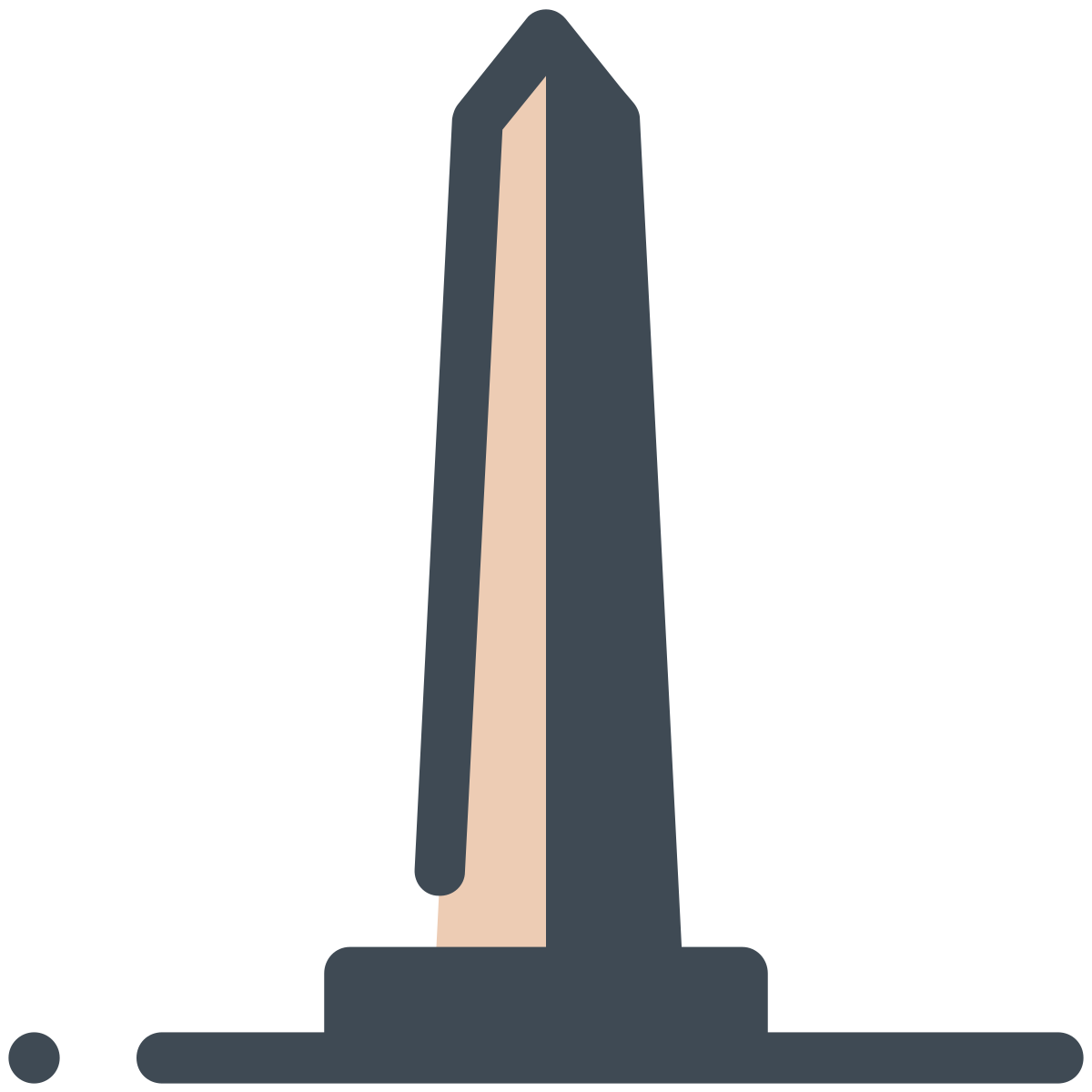 pastel color style washington monument  icon