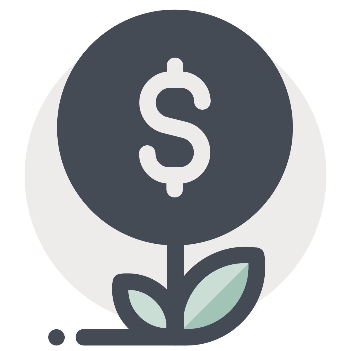 pastel color style 财务增长疲弱 icon