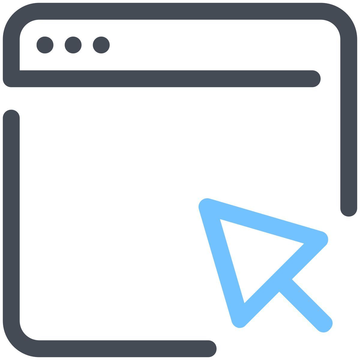 pastel color style clic sulla pagina web icon