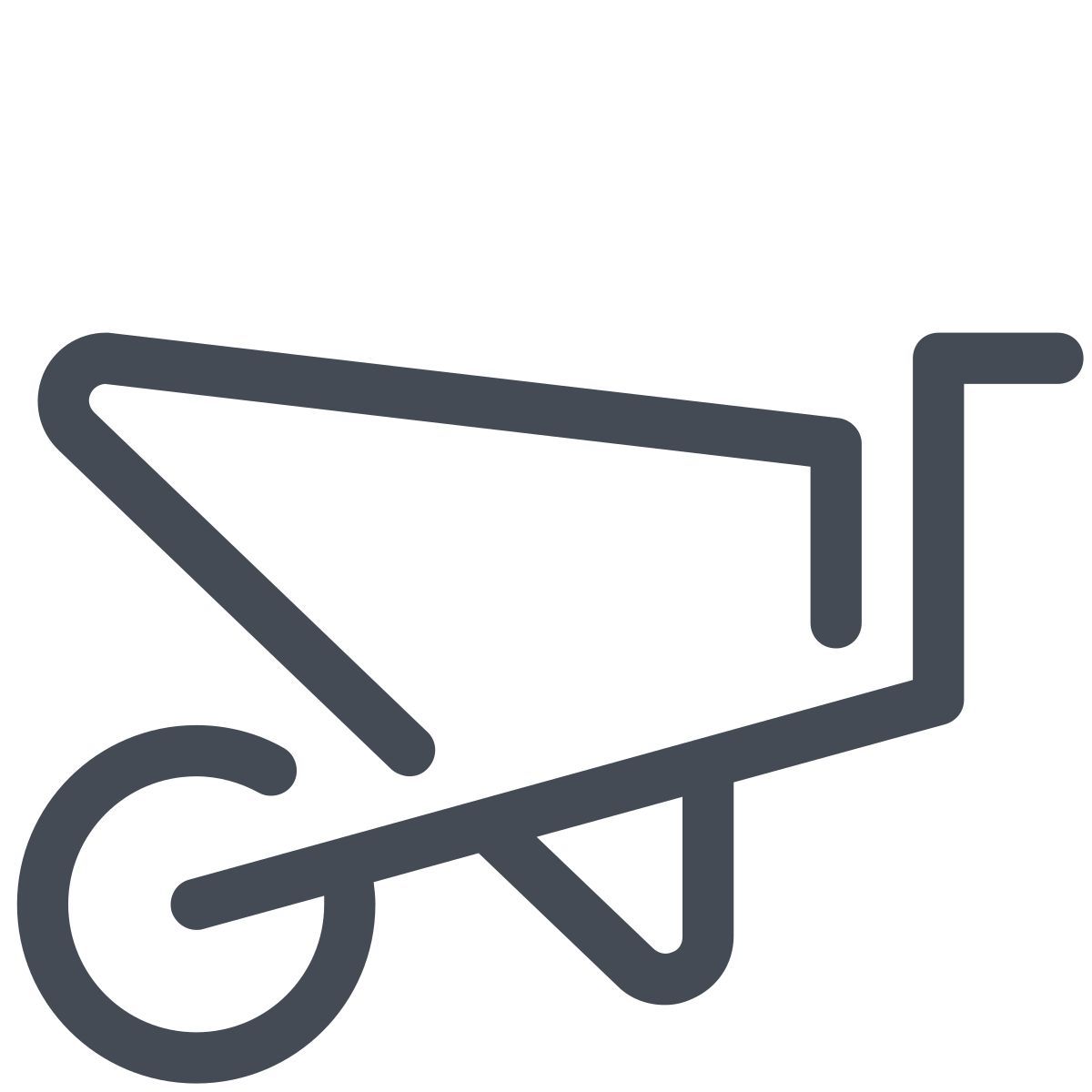 pastel color style schubkarre icon