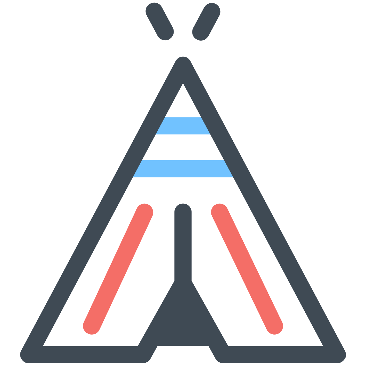 pastel color style wigwam  v1 icon