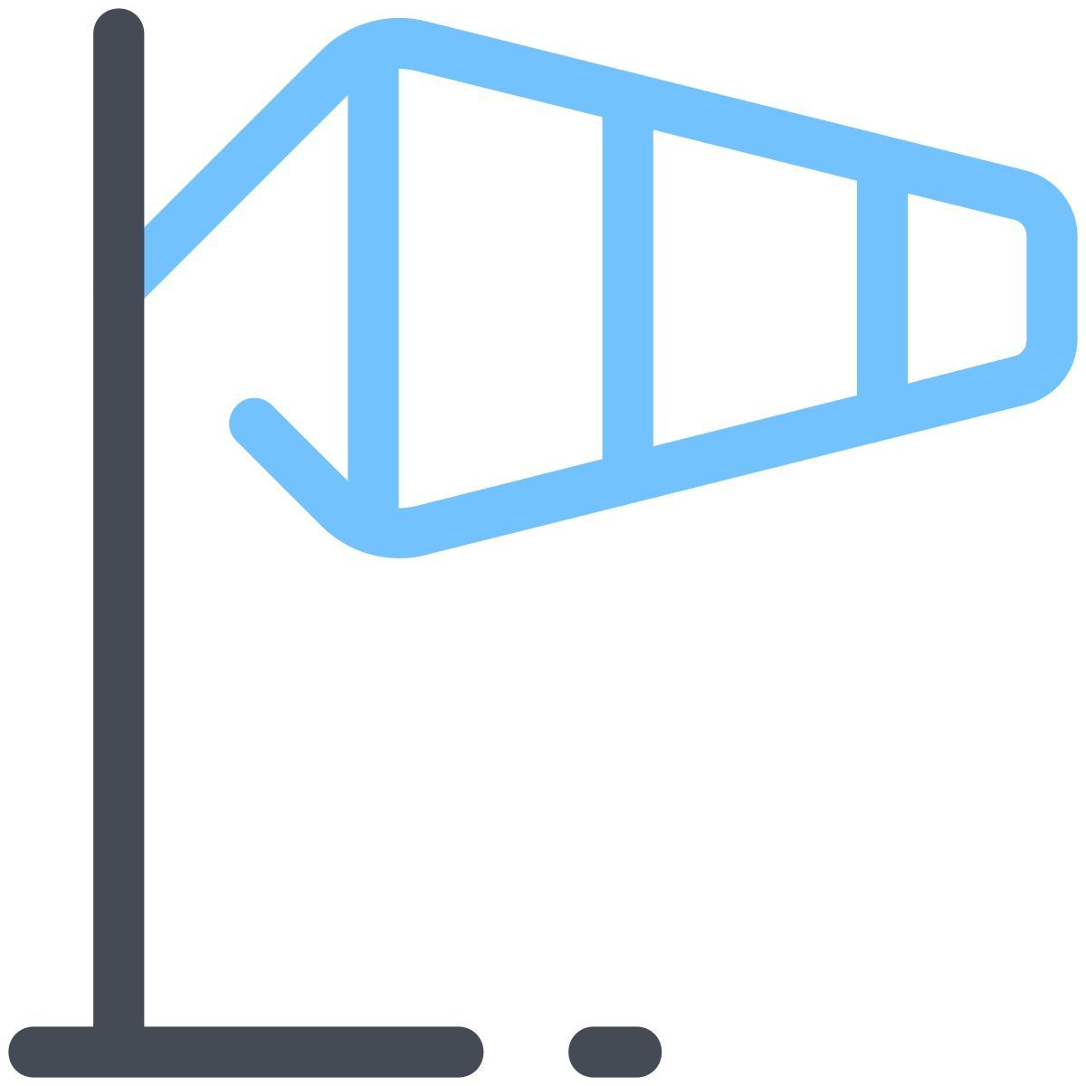 pastel color style manche à air icon