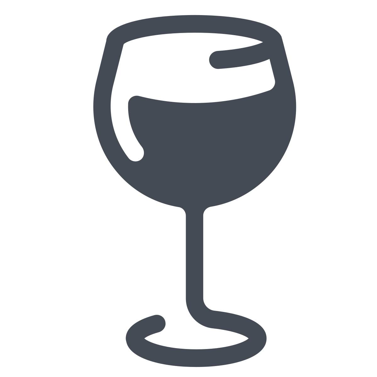 pastel color style wine glass icon