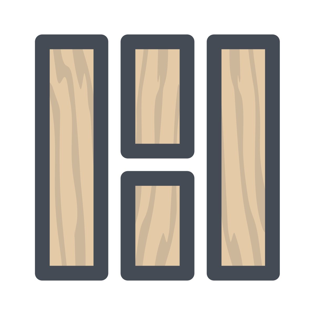 pastel color style pavimento in legno icon