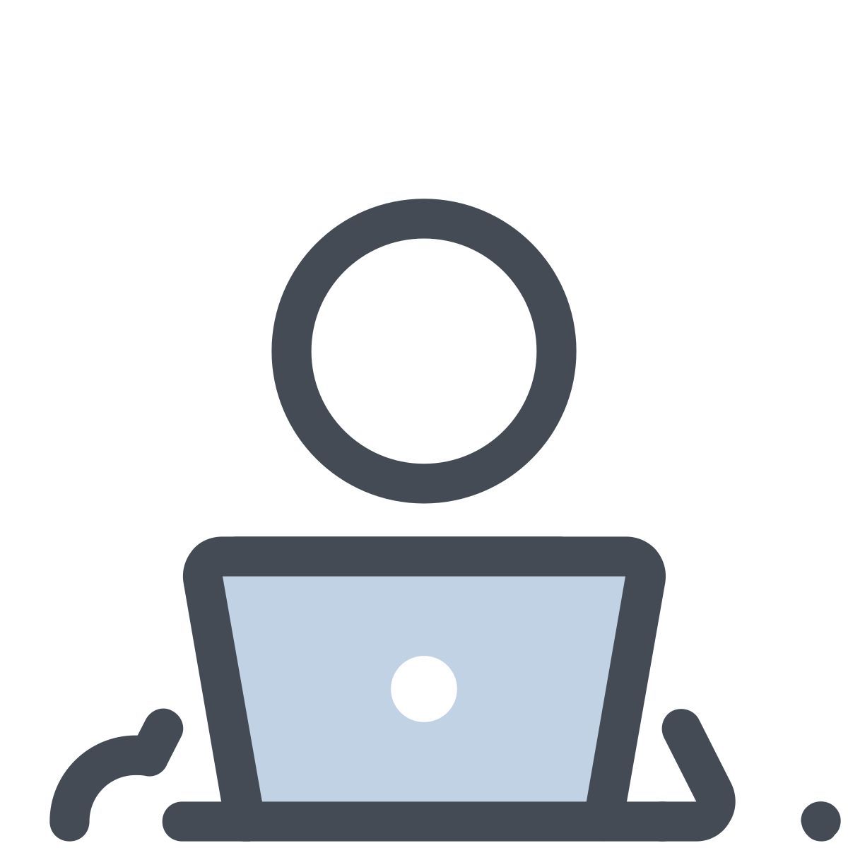 pastel color style von zu hause aus arbeiten icon