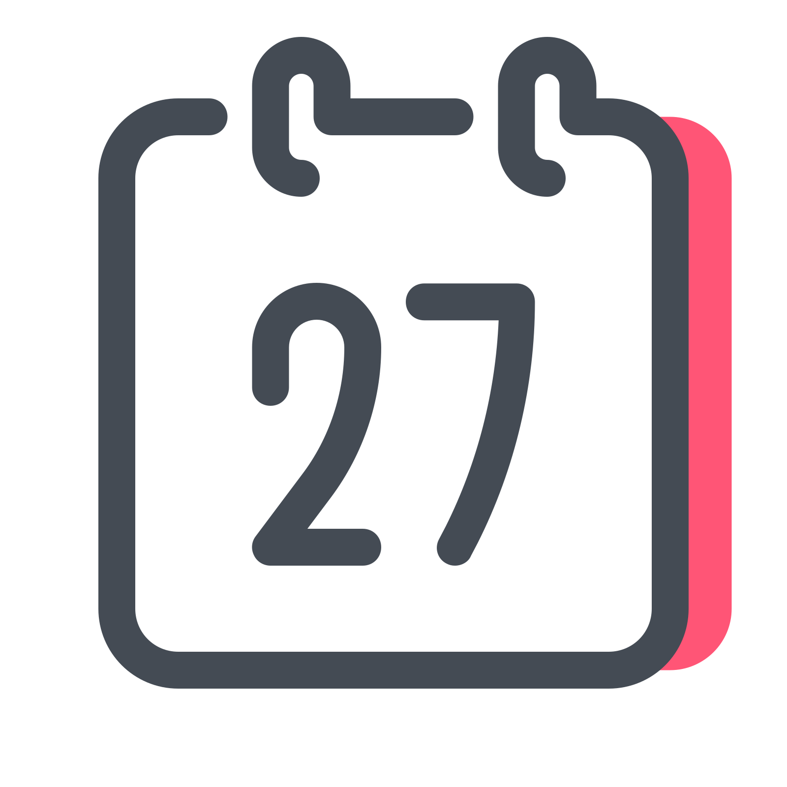 日历27 icon. this is a logo for a calendar.