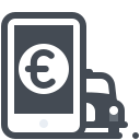 Cab Mobile Payment Euro icon