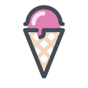 Fruit Ice Cream Cone icon