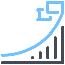 growth and-flag icon