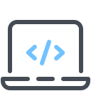 laptop coding icon