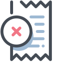 Receipt Declined icon