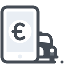 taxi mobile-payment-euro icon