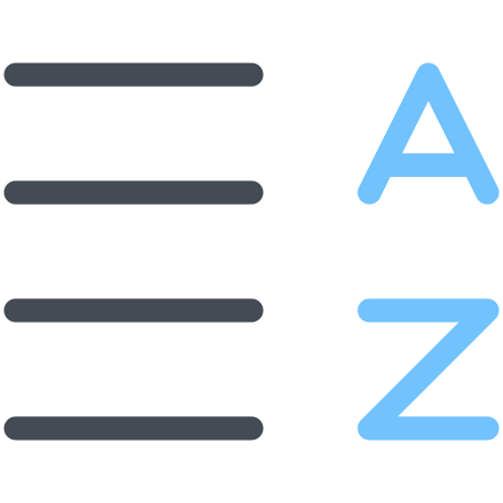 Alphabetical Sorting icon in Pastel Style