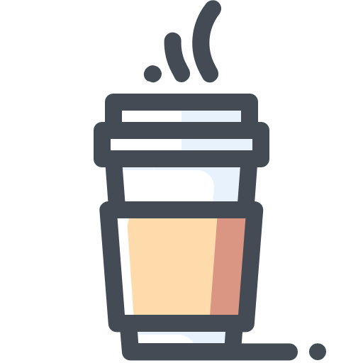Download Hot Coffee Icon In Pastel Style