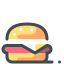 Hamburger di manzo icon