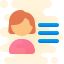 user menu-female icon