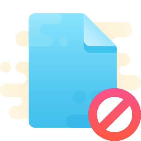 File Delete icon in Cute Clipart Style