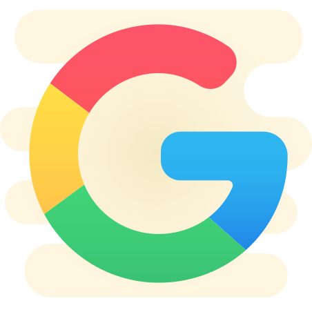 かわいいクリップアート スタイルでの Googleのロゴ のアイコン