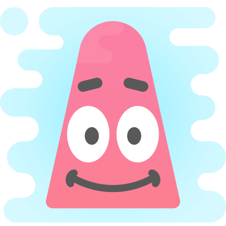 かわいいクリップアート スタイルでの Patrick Star のアイコン