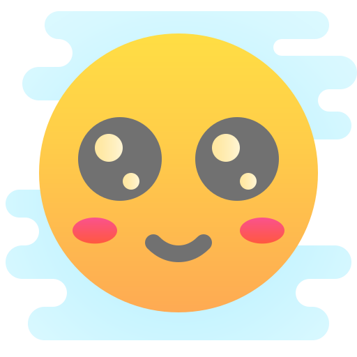 Anime Emoji icon in Cute Clipart Style