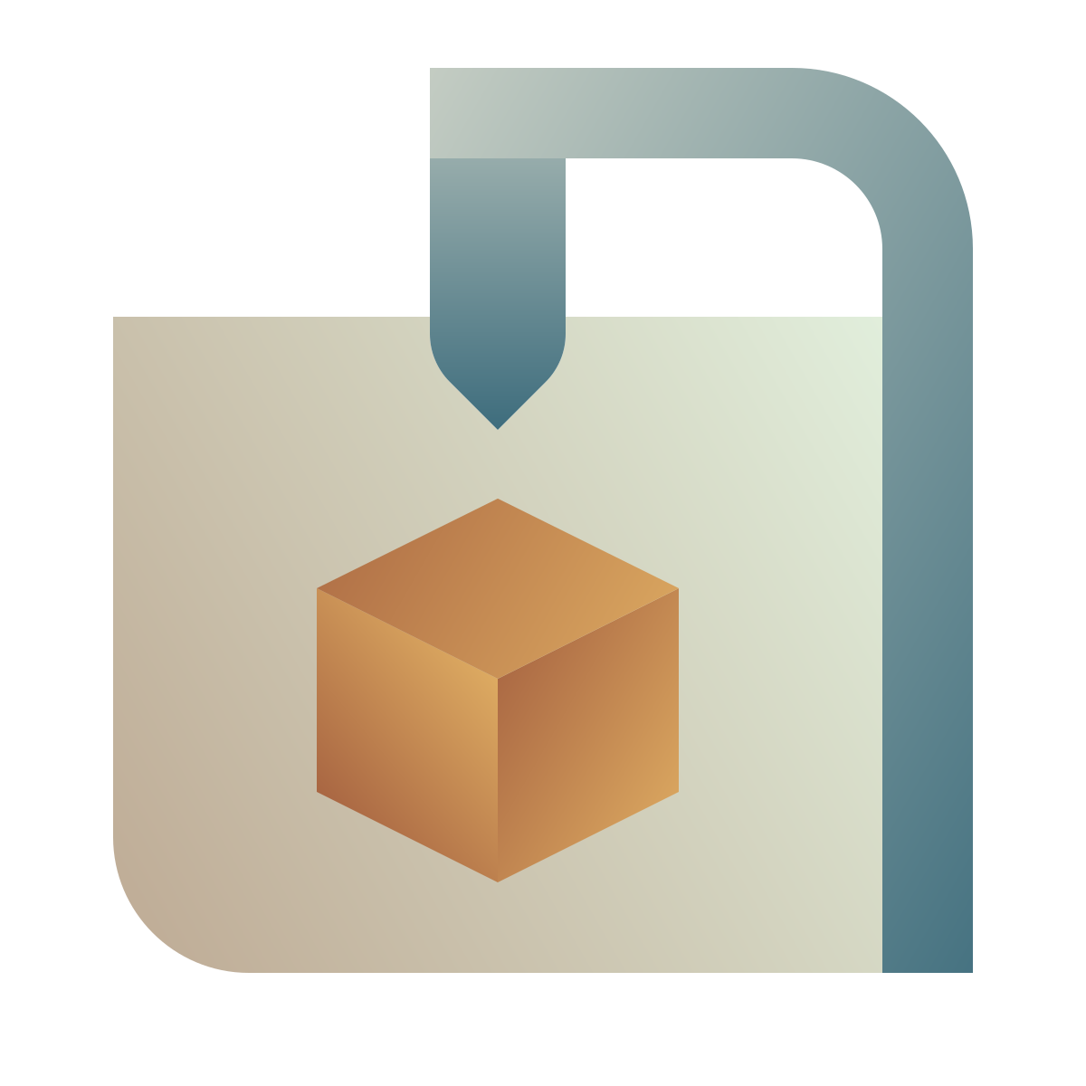 deco color style 3d printer icon