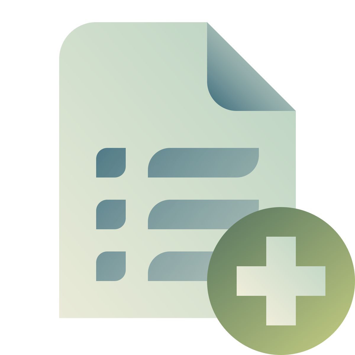 deco color style add list icon