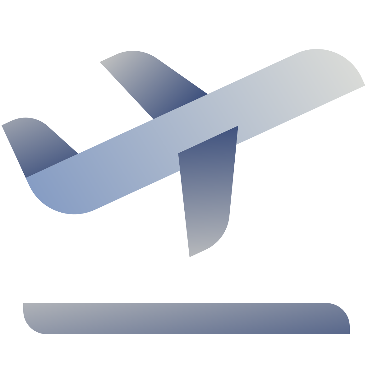 deco color style airplane take off icon