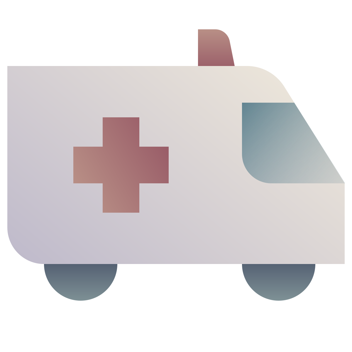 deco color style ambulance icon
