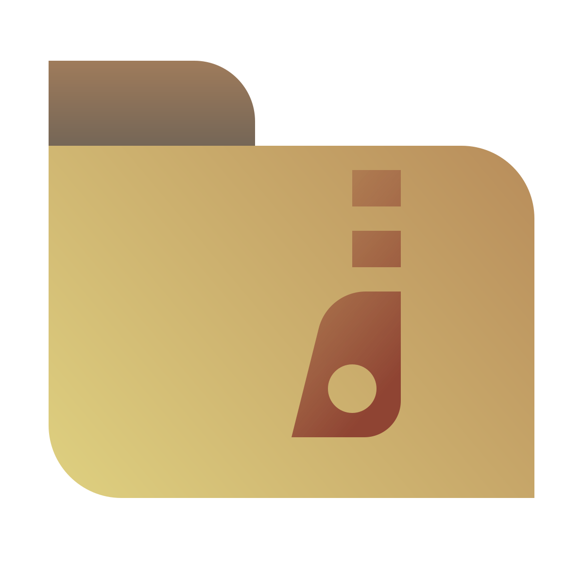 deco color style archive folder icon