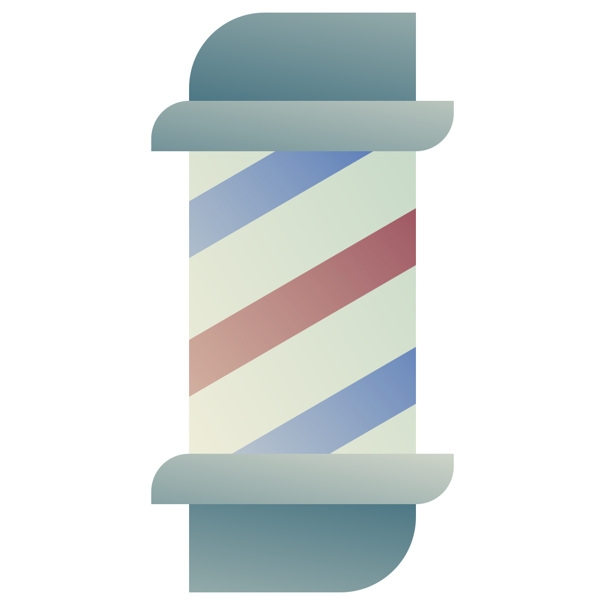 deco color style barber pole icon