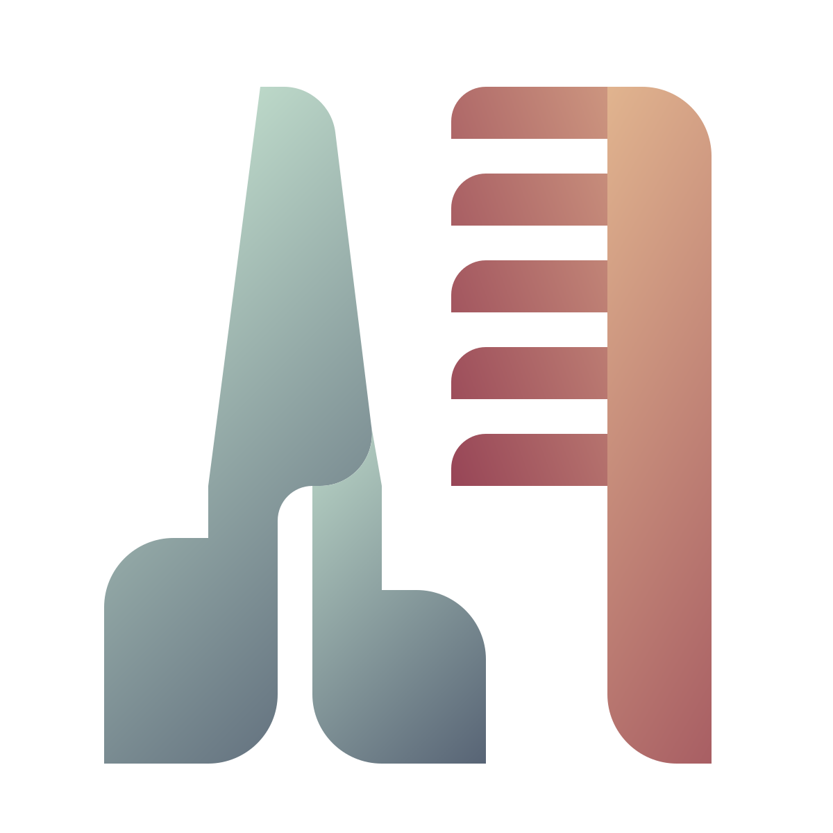 deco color style barbershop icon