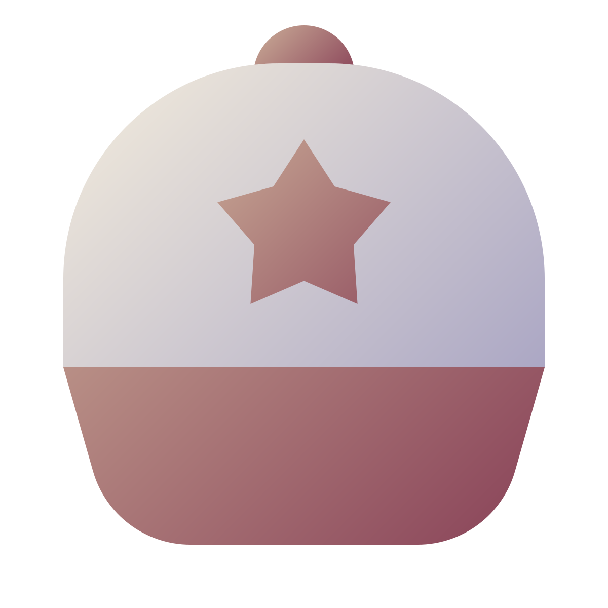 deco color style baseball cap icon