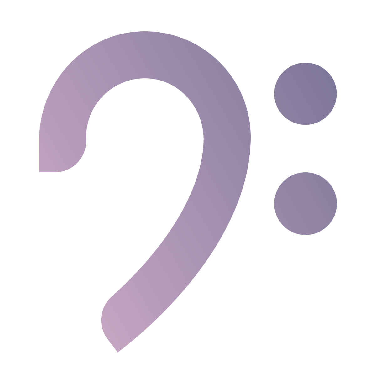 deco color style bass clef icon