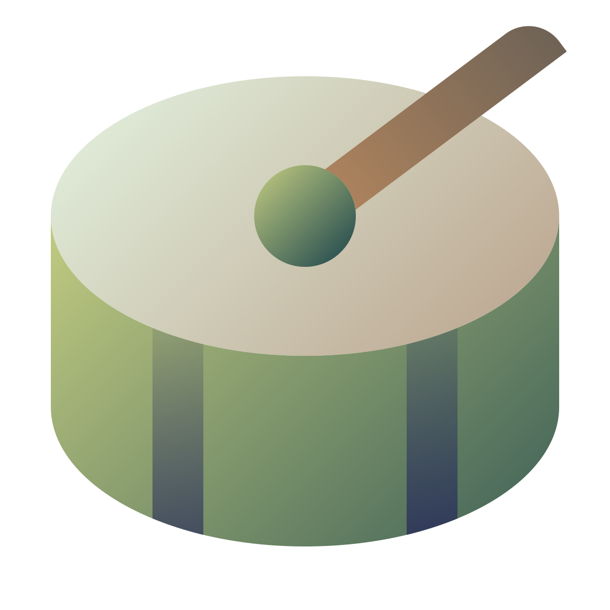 deco color style bass drum icon