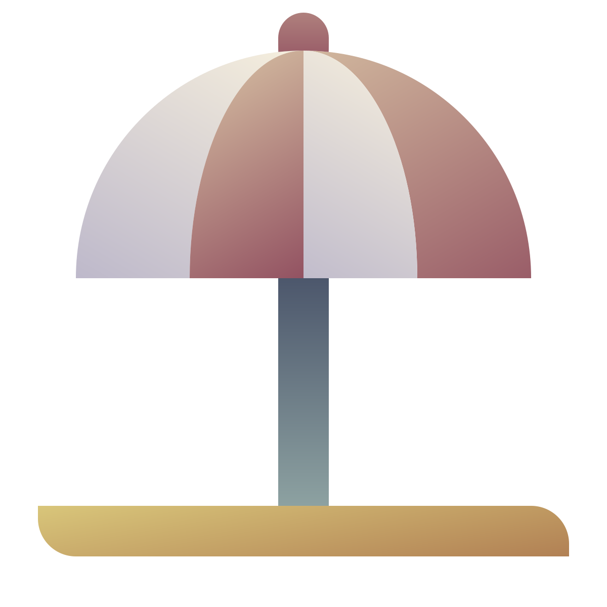 deco color style beach umbrella icon