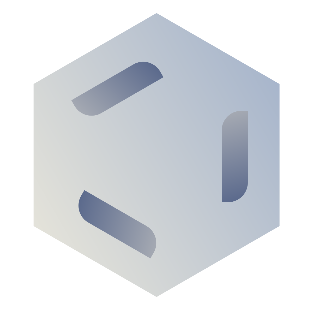 deco color style benzene ring icon