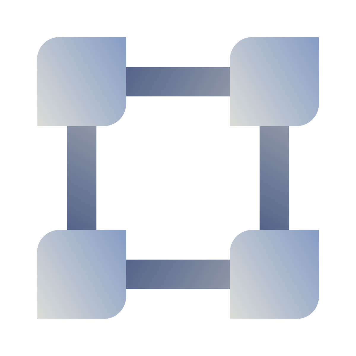 deco color style blockchain technology icon