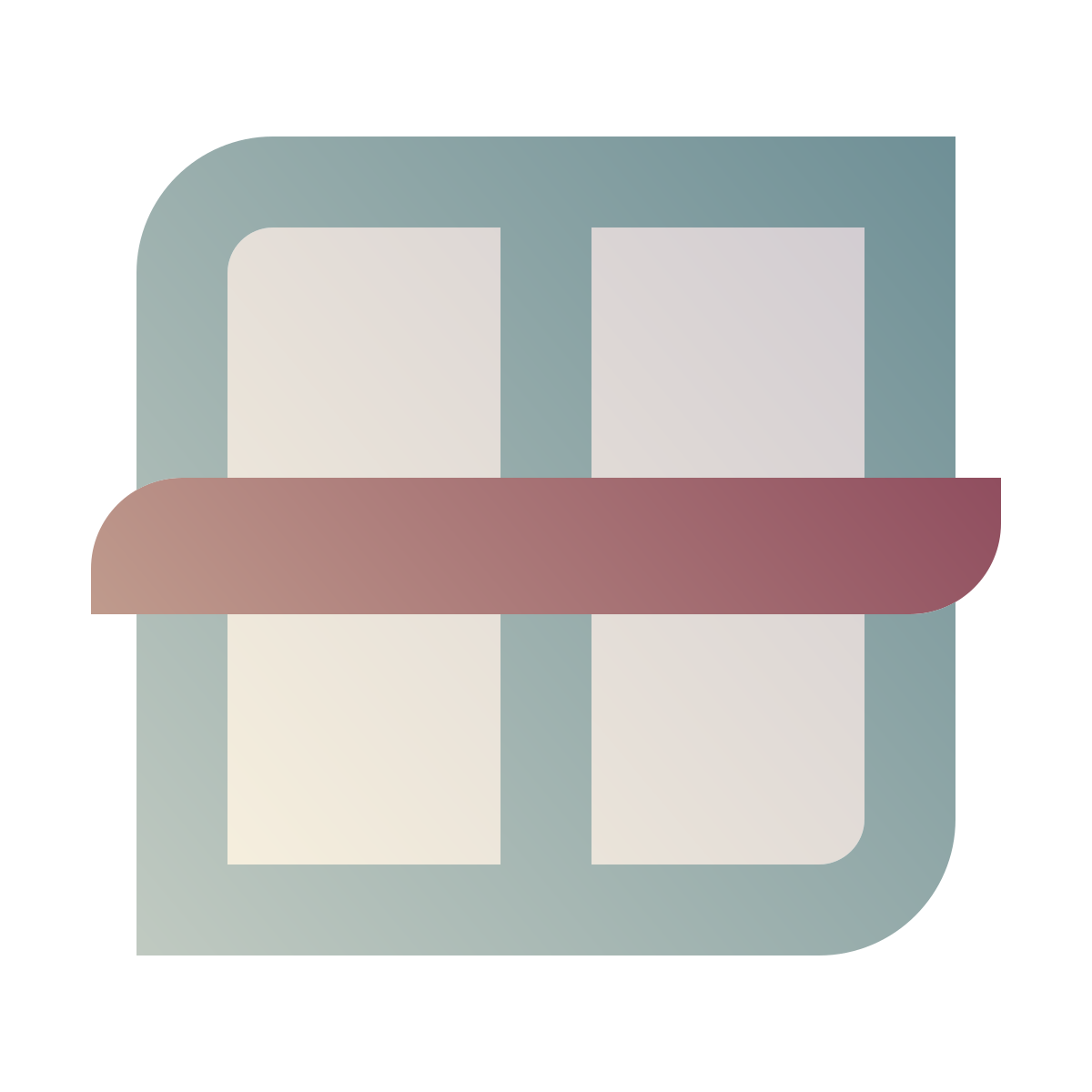 deco color style border horizontal icon