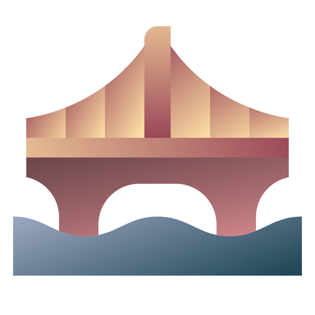 deco color style bridge icon
