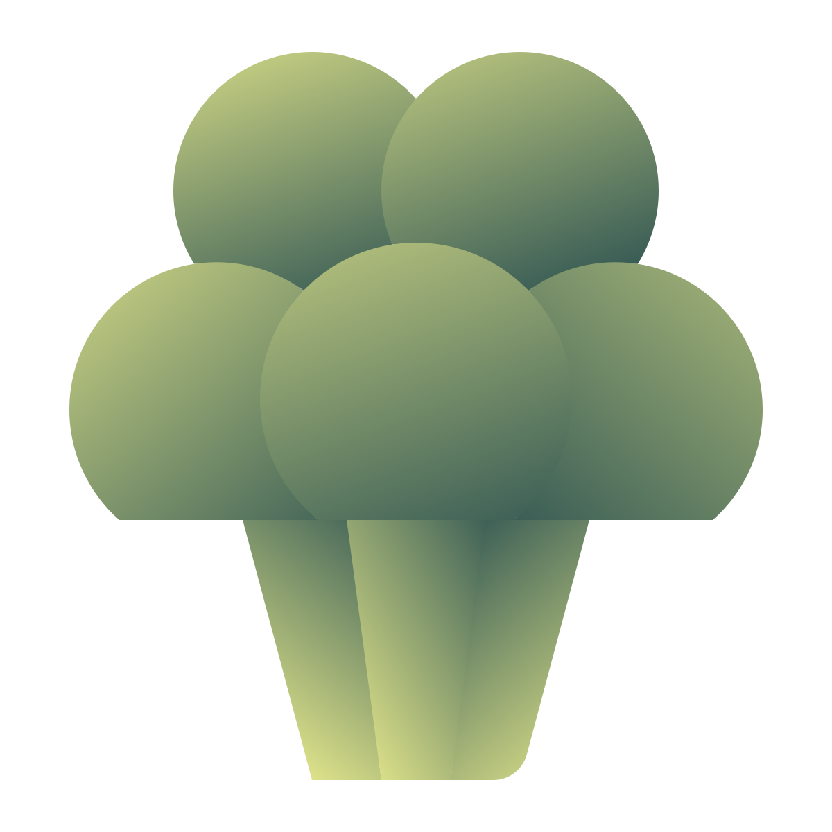 deco color style broccoli icon
