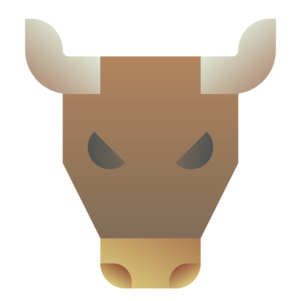 deco color style bull icon