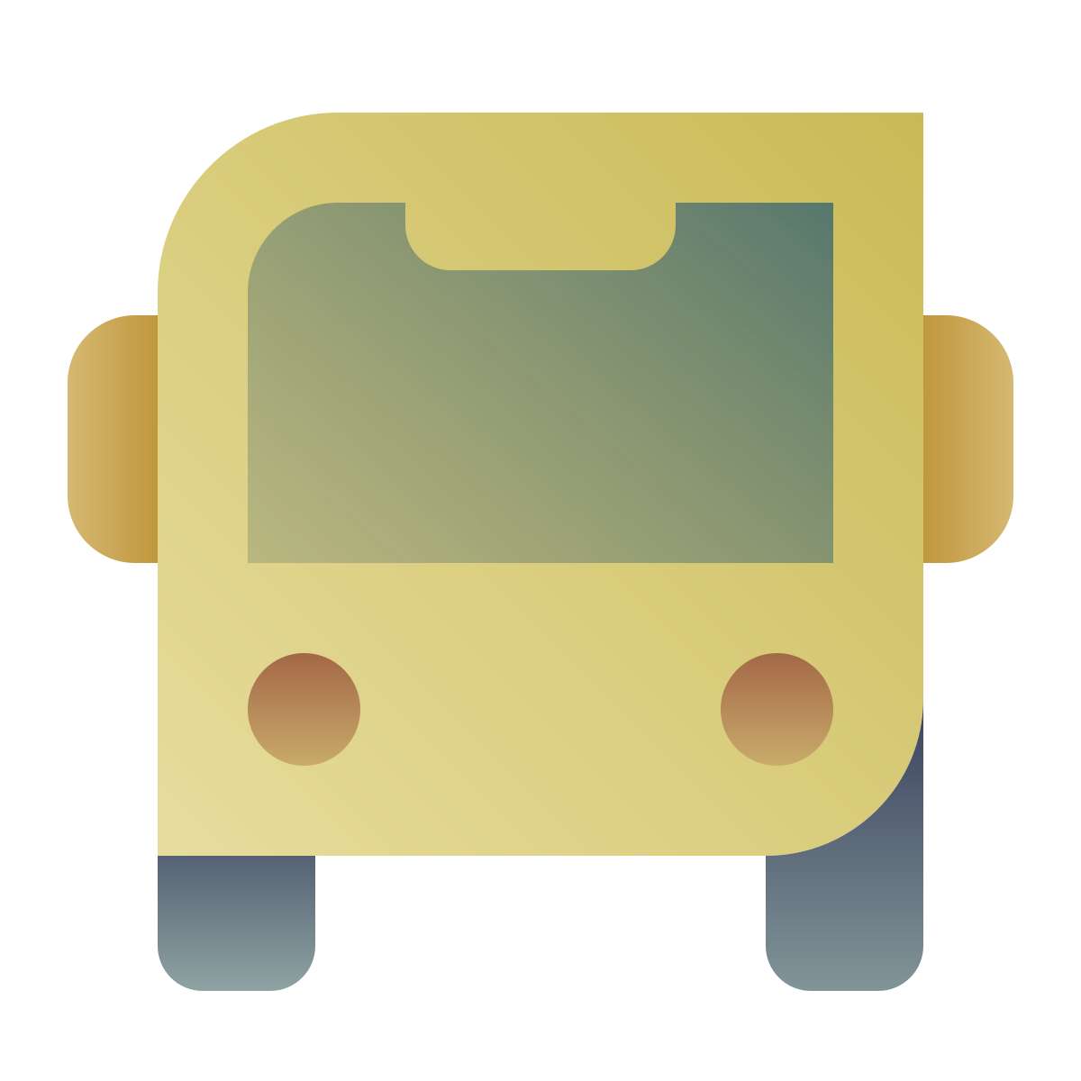 deco color style bus icon