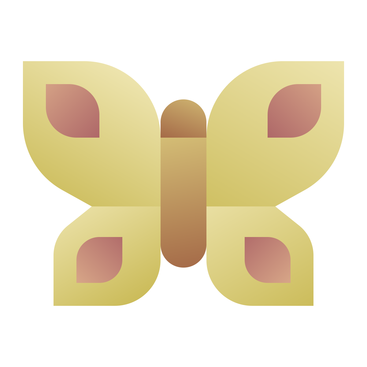 deco color style butterfly icon
