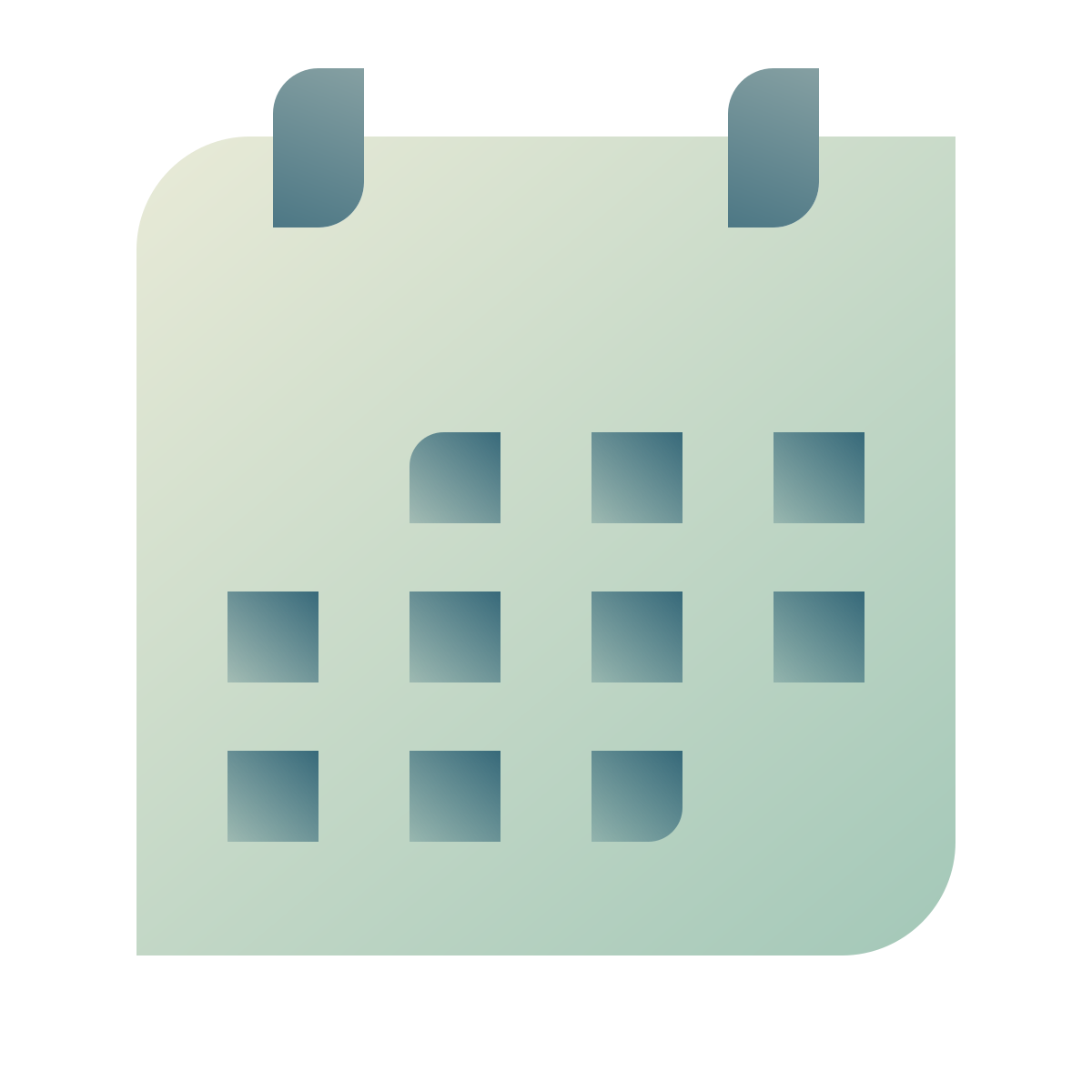 deco color style calendar icon
